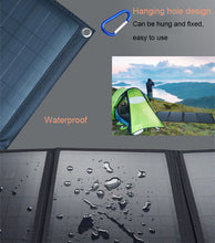 Load image into Gallery viewer, 40W Solar Panel Portable Folding Bag Solar Charger Outdoor Power Supply for Mobile Phone Power Generator